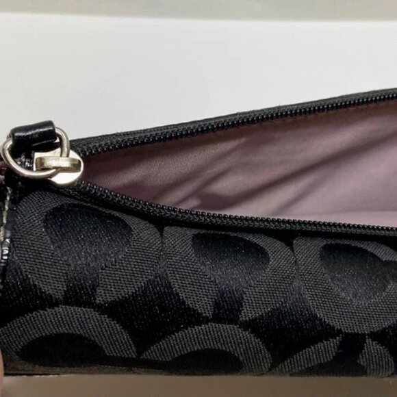 Coach Madison Op Art Flap Wallet Signature Black Canvas 43641 Checkbook EUC - Picture 15 of 16